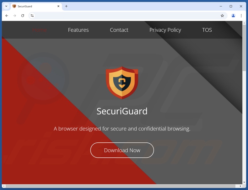 Website gebruikt om SecuriGuard te promoten PUA