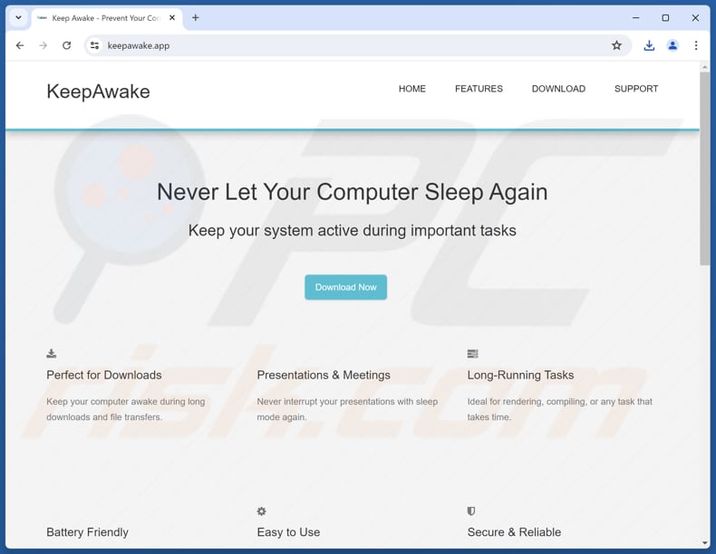 Keep Awake Unwanted Toepassing promotor