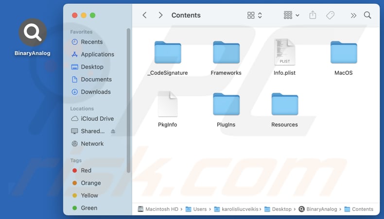Installatiemap van BinaryAnalog adware