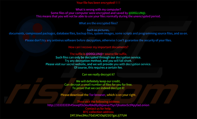 D0glun ransomware bureaubladachtergrond (2025-03-12)