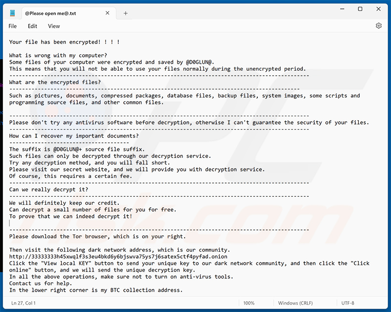 D0glun ransomware tekstbestand - @Please open me@.txt