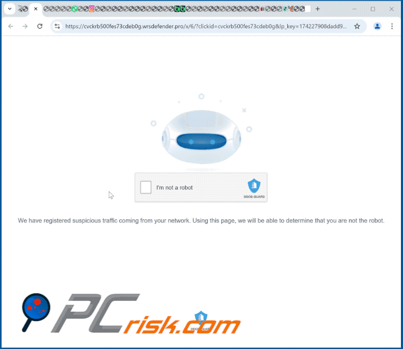 Defender familie website uiterlijk GIF (wrsdefender[.]pro)