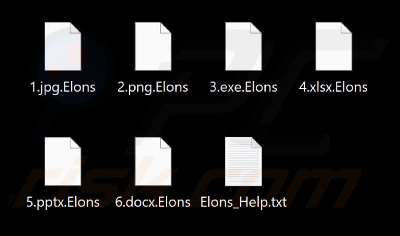 Bestanden versleuteld door Elons ransomware (.Elons extensie)