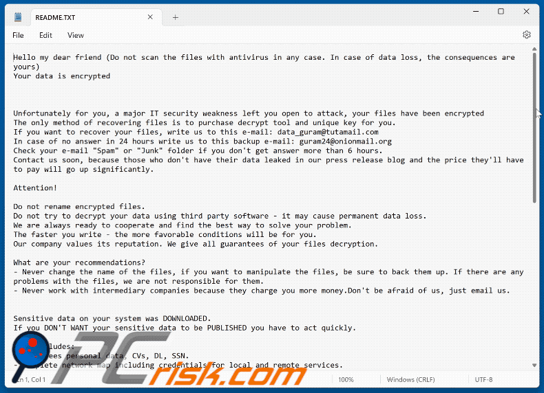GKICKG ransomware losgeldbrief (README.TXT) GIF
