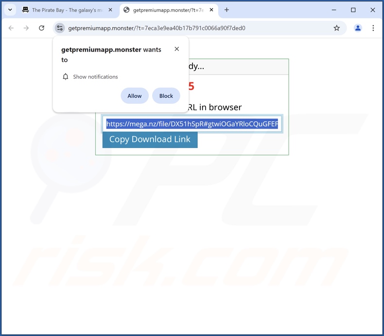 Website (getpremiumapp[.]monster) gebruikt om Klio Verfair te promoten Tools PUA