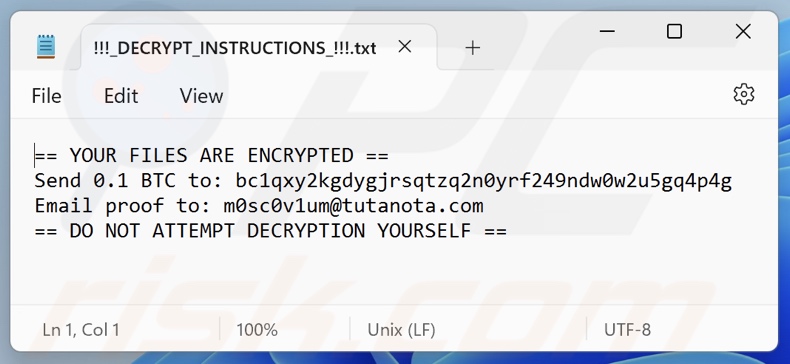 Moscovium ransomware losgeldbrief (!!!_DECRYPT_INSTRUCTIONS_!!!.txt)