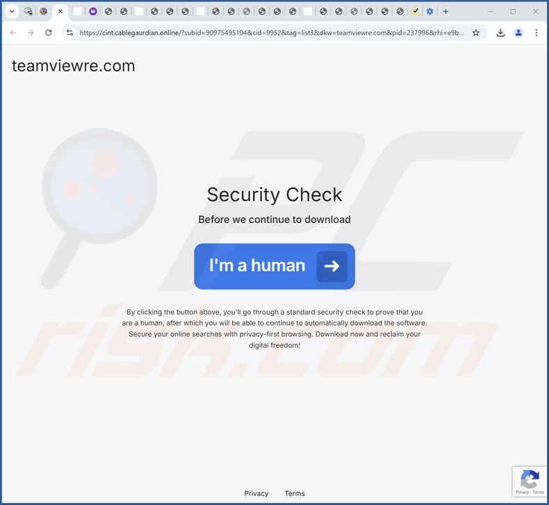 Website gebruikt om NetGuard PUA te promoten