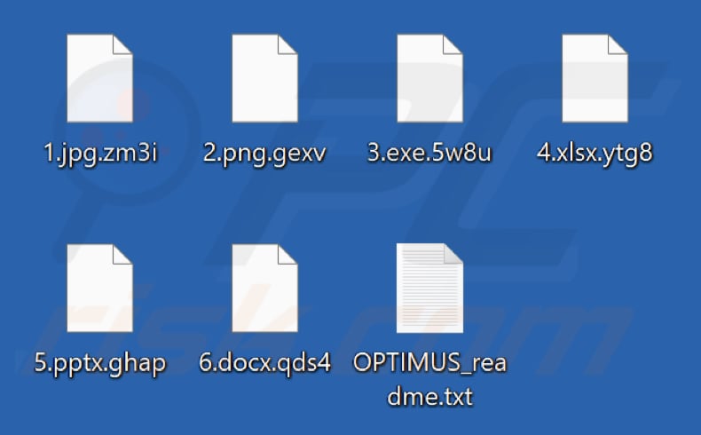 Bestanden versleuteld door Optimus ransomware (willekeurige extensie)