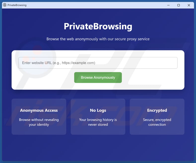 PrivateBrowsing ongewenste toepassing