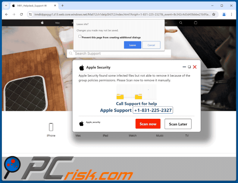 Verschijning van Apple Security Found Some Infected Files oplichterij (GIF)
