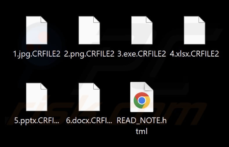 Bestanden versleuteld door CRFILE ransomware (extensie .CRFILE2)