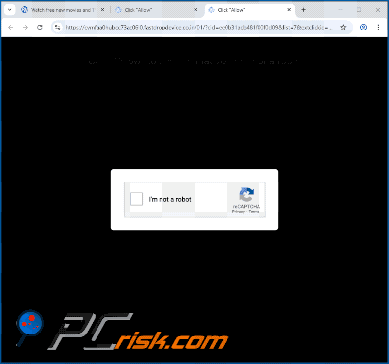 fastdropdevice.co[.]in website optreden (GIF)
