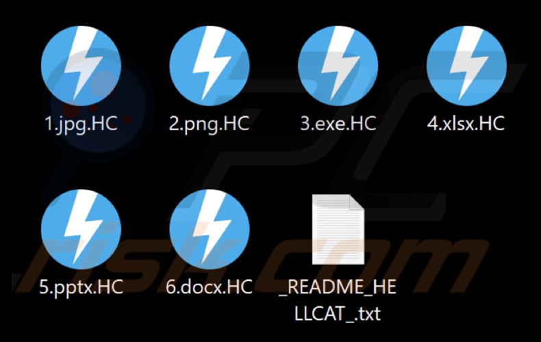 Bestanden versleuteld door HellCat ransomware (.HC extensie)