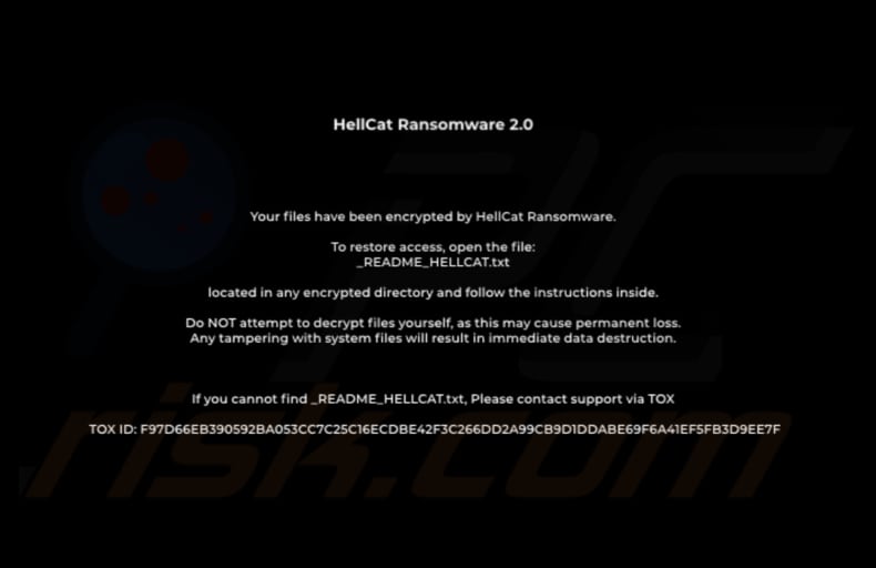 HellCat ransomware behang
