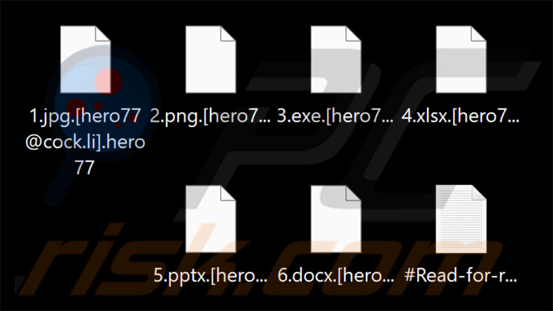 Bestanden versleuteld door Hero ransomware (.hero77 extensie)