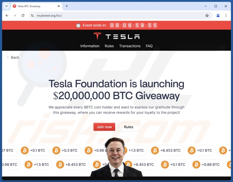Tesla Foundation Giveaway Oplichting tweede pagina