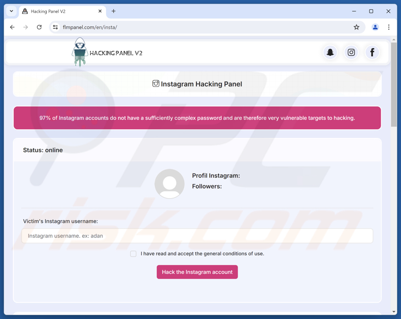 Instagram Account Hack zwendel