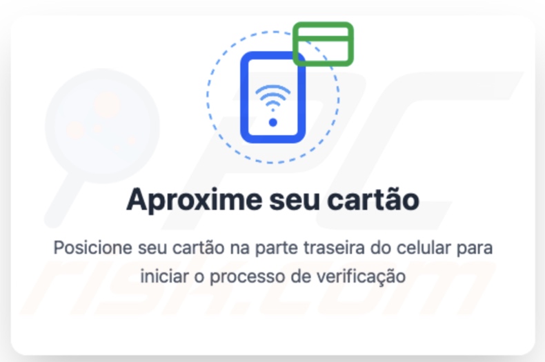 PhantomCard-malware weergegeven scherm 1 (kaart aanraken)