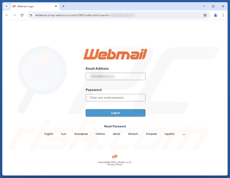 An IP Conflict Was Detected On Your Account frauduleuze e-mail promootte phishing website