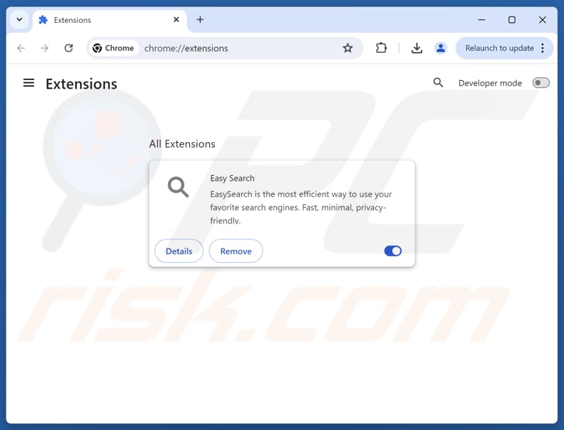 Easy-search.pro-gerelateerde Google Chrome-extensies verwijderen