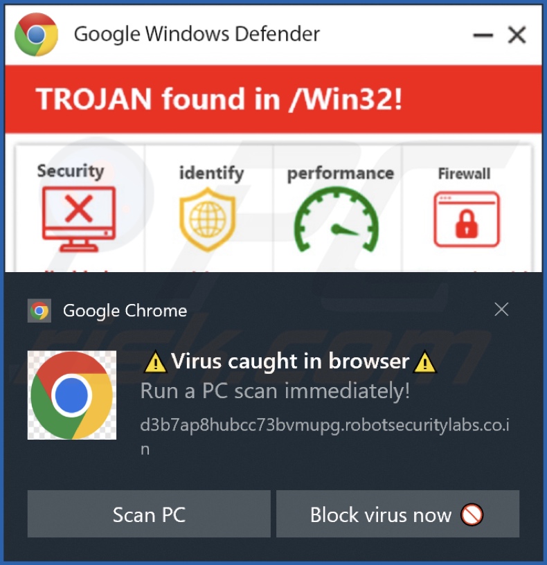 Advertentie weergegeven door de webpagina robotsecuritylabs.co[.]in