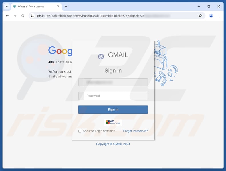 Beveiligingswaarschuwing - We hebben een phishing-site met Trojaanse malware-e-mailzwendel gedetecteerd