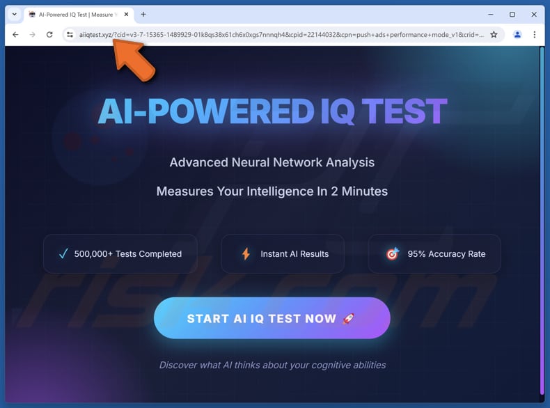 AI-POWERED IQ TEST Oplichting
