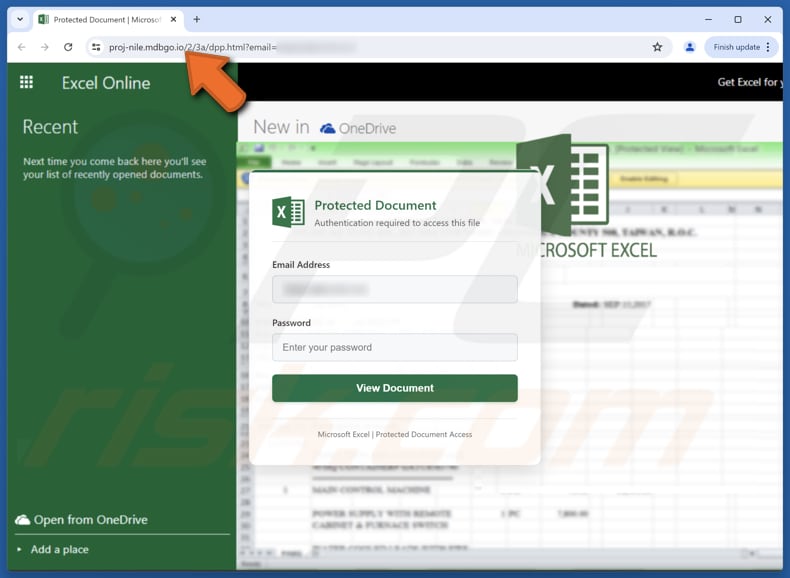 LinkedIn Invitation E-mailzwendel phishing site