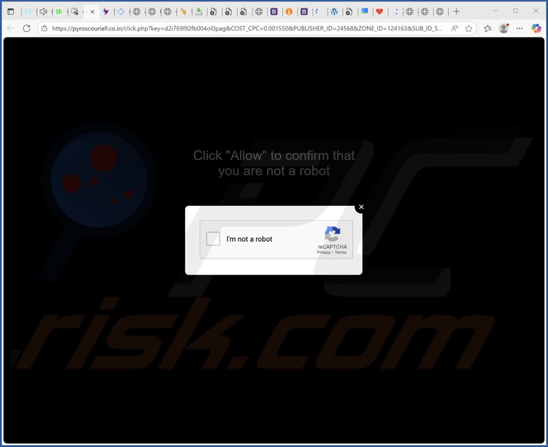 pyroscouriell.co[.]in pop-up redirects