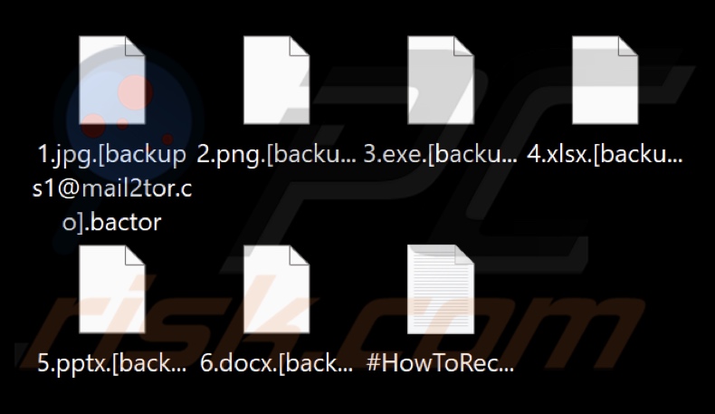 Bestanden versleuteld door Bactor-ransomware (extensie .bactor)