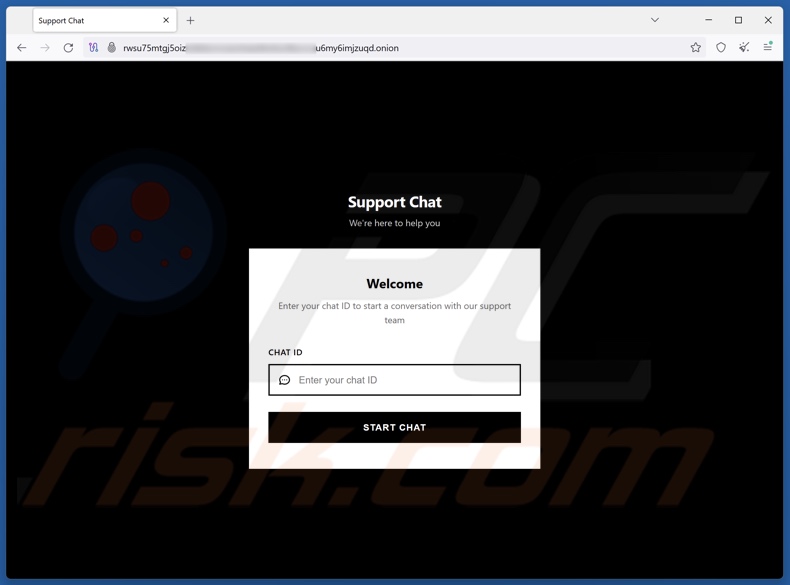 Benzona ransomware website