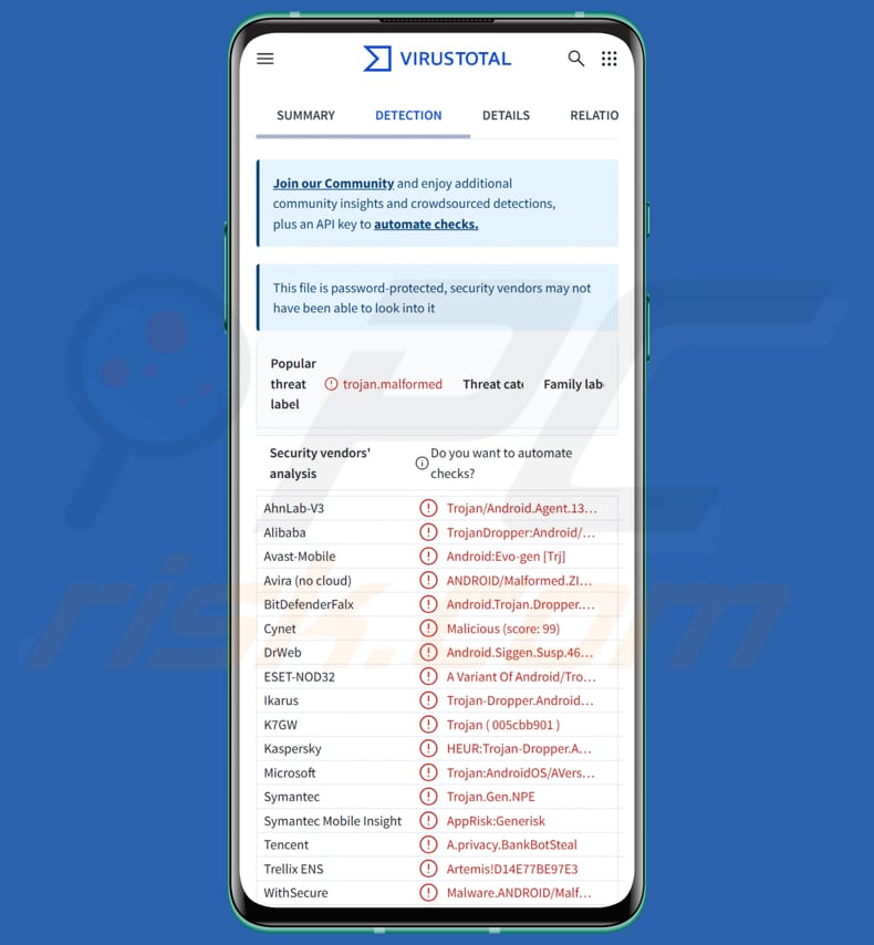 Fantasy Hub android malware