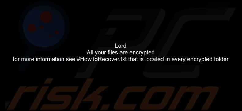 Lord ransomware behang