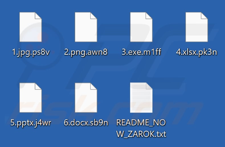 Bestanden versleuteld door Zarok ransomware (willekeurige extensie)