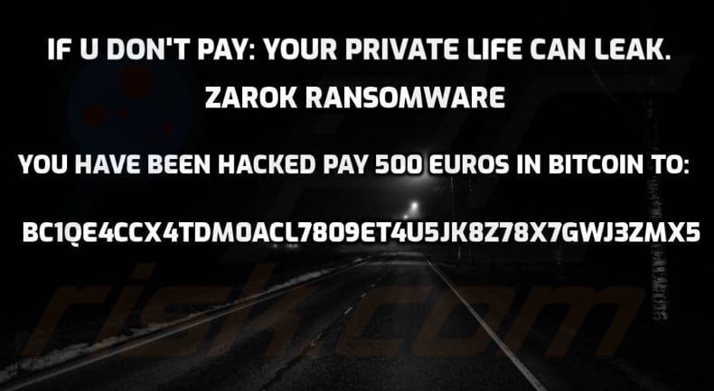 Zarok ransomware behang