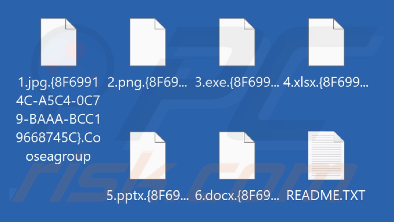 Bestanden versleuteld door Cooseagroup ransomware (extensie .Cooseagroup)