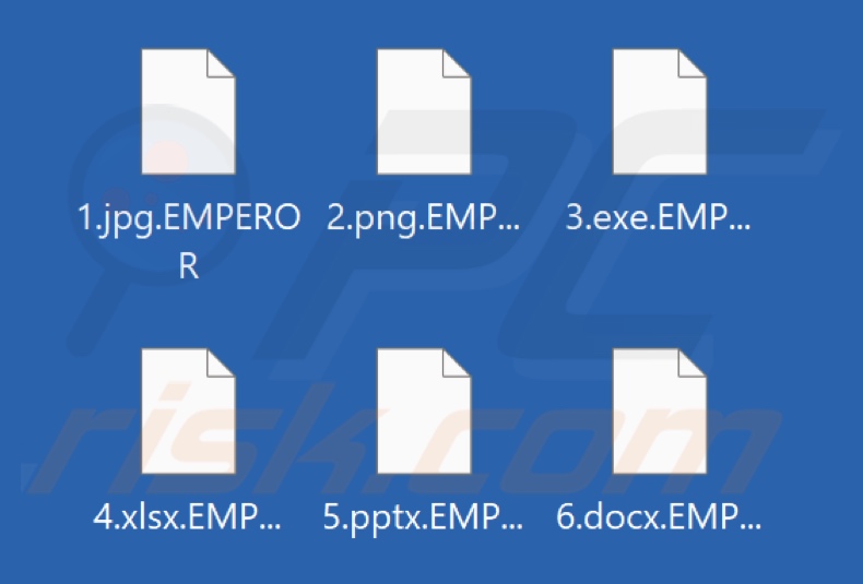 Bestanden versleuteld door Emperor ransomware (extensie .EMPEROR)