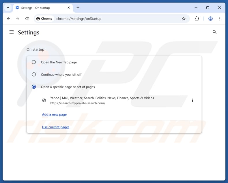 search.myprivate-search.com verwijderen van de startpagina van Google Chrome