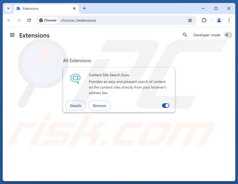 Verwijderen van search.searchsafe.tech gerelateerde Google Chrome-extensies