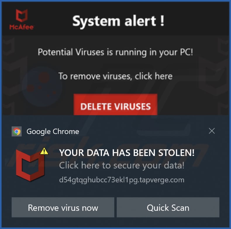 tapverge[.]com kennisgeving