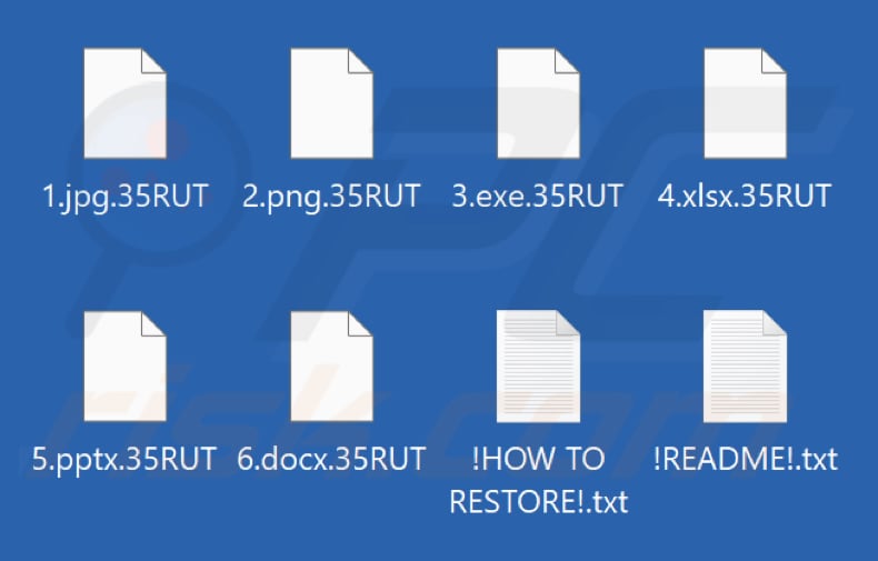 Bestanden versleuteld door VantaBlack ransomware (extensie .35RUT)