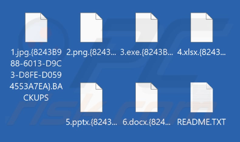 Bestanden versleuteld door Backups ransomware (extensie .BACKUPS)