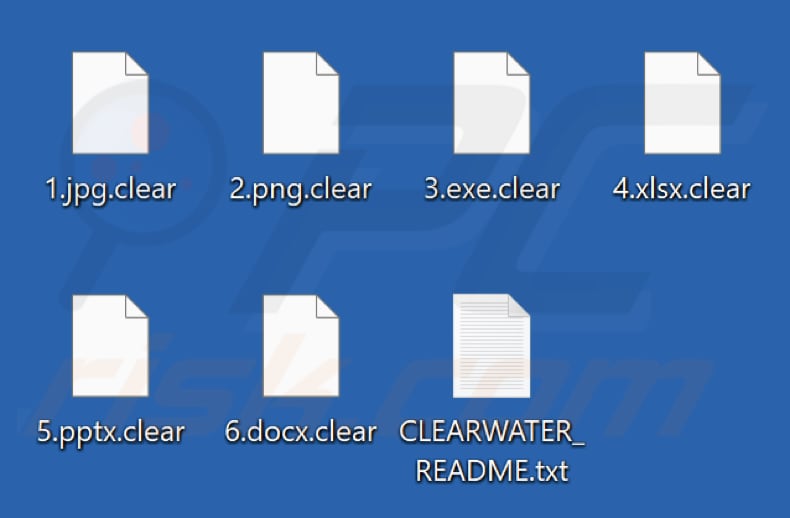 Bestanden versleuteld door ClearWater ransomware (extensie .clear)