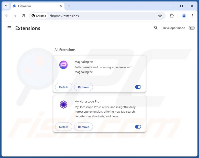 Frauduleuze extensies verwijderen uit Google Chrome stap 2