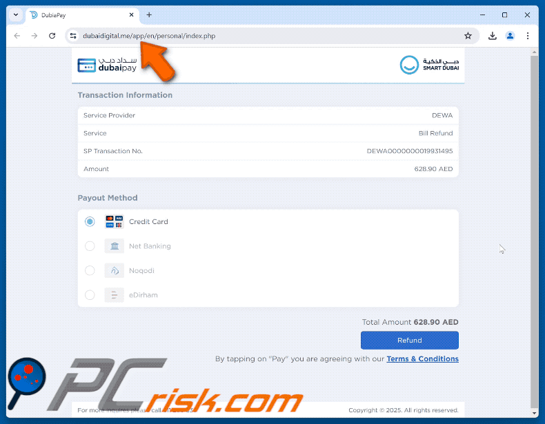 Dubai Pay - E-mailzwendel met terugbetalingsclaim