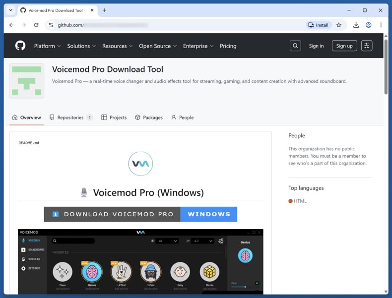 BoryptGrab Stealer README-pagina voor een kwaadaardige Pro Github-repository