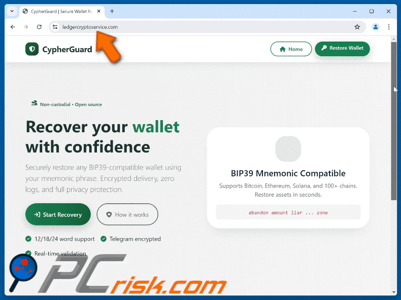 De opkomst van de nep-CypherGuard Cryptowallet Recovery Tool zwendel