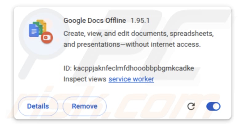 Nep Google Docs Offline uitbreiding