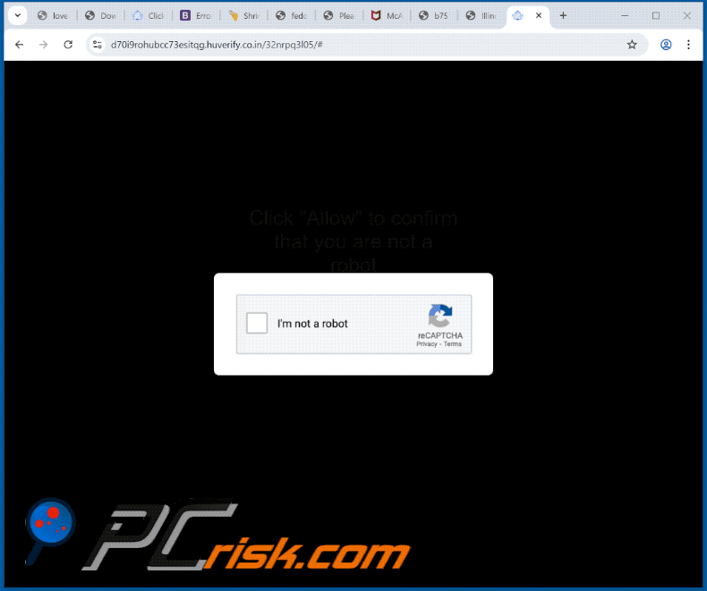 huverify.co[.]in website uiterlijk (GIF)
