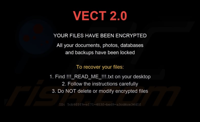 Vect ransomware behang